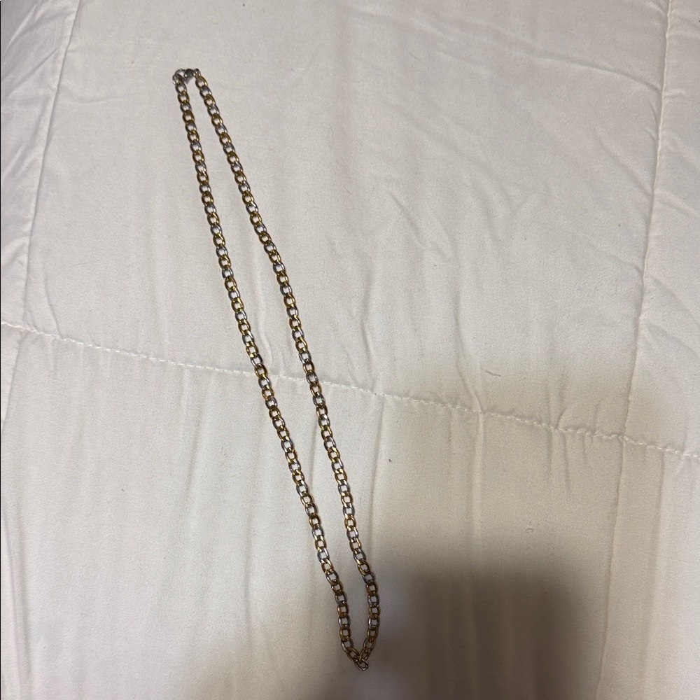 Gold and Silver Chain Necklace
